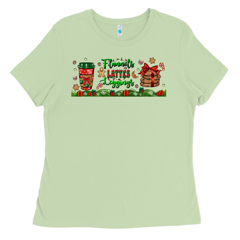 Flannels Lattes Leggings Libbey Glass Ladies Tee by BundleAndBundleShop | Teevron