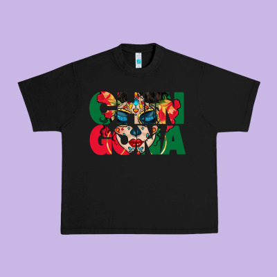Chingona Sugar Skull Urban Heavy Tee Designed By Bundleandbundleshop