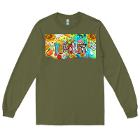 Army Green Best Teacher Ever Long Sleeve Tee - CowhideDigitalArt