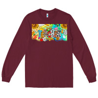 Burgundy Best Teacher Ever Long Sleeve Tee - CowhideDigitalArt