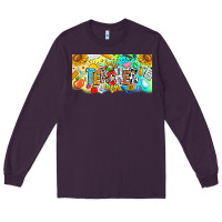 Plum Best Teacher Ever Long Sleeve Tee - CowhideDigitalArt