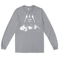 Heather Grey darth vader Long Sleeve Tee - DesigneFamous