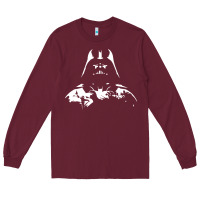 Burgundy darth vader Long Sleeve Tee - DesigneFamous