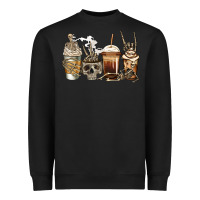 Black skeleton coffee Heavyweight Sweatshirt - Jasminsmagicworld
