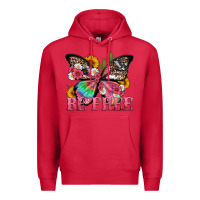 Cardinal be free with butterfly and cactus flowers Premium Hoodie - Artiststas