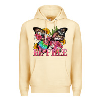 Pina Colada be free with butterfly and cactus flowers Premium Hoodie - Artiststas