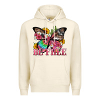Tofu be free with butterfly and cactus flowers Premium Hoodie - Artiststas