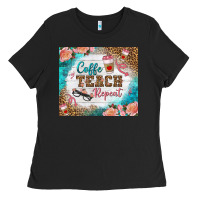 Black coffee teach repeat tumbler Ladies Tee - BundleAndBundleShop