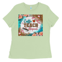 Matcha coffee teach repeat tumbler Ladies Tee - BundleAndBundleShop