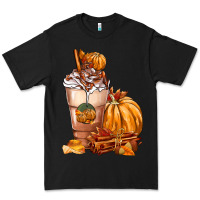 Black Pumpkin Spice Coffee Premium Tee - FaDigitalArtStudio