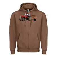 Chestnut farm tractor Zipper Hoodie - RanaPortraitStore