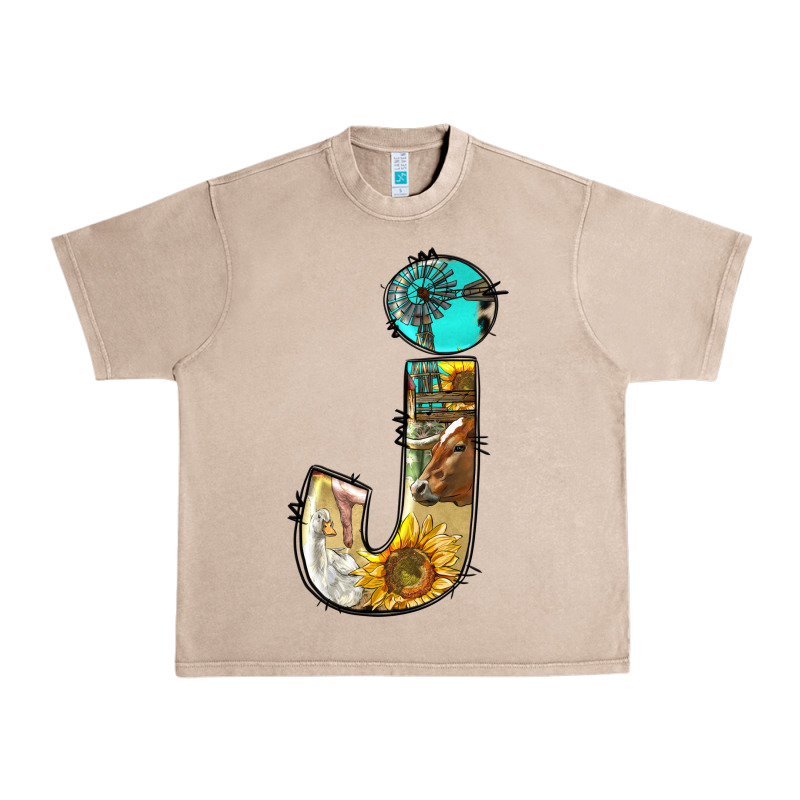 Farm Life Alphabet Lowercase Letters J Urban Heavy Tee by BundleAndBundleShop | Teevron