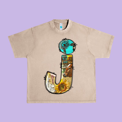 Farm Life Alphabet Lowercase Letters J Urban Heavy Tee Designed By Bundleandbundleshop