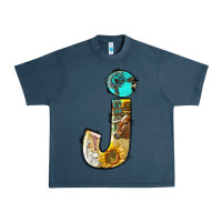 Midnight Navy farm life alphabet lowercase letters j Urban Heavy Tee - BundleAndBundleShop
