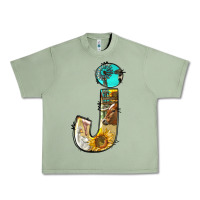 Oil Green farm life alphabet lowercase letters j Urban Heavy Tee - BundleAndBundleShop