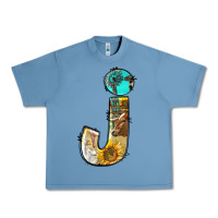 Pebble Blue farm life alphabet lowercase letters j Urban Heavy Tee - BundleAndBundleShop