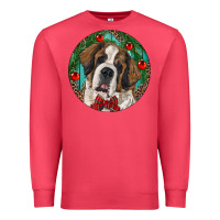 Cardinal Christmas St. Bernard Premium Sweatshirt - RanaPortraitStore