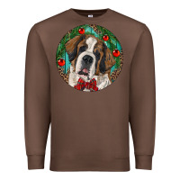 Chestnut Christmas St. Bernard Premium Sweatshirt - RanaPortraitStore