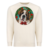 Sandshell Christmas St. Bernard Premium Sweatshirt - RanaPortraitStore