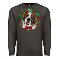 Smoke Christmas St. Bernard Premium Sweatshirt - RanaPortraitStore