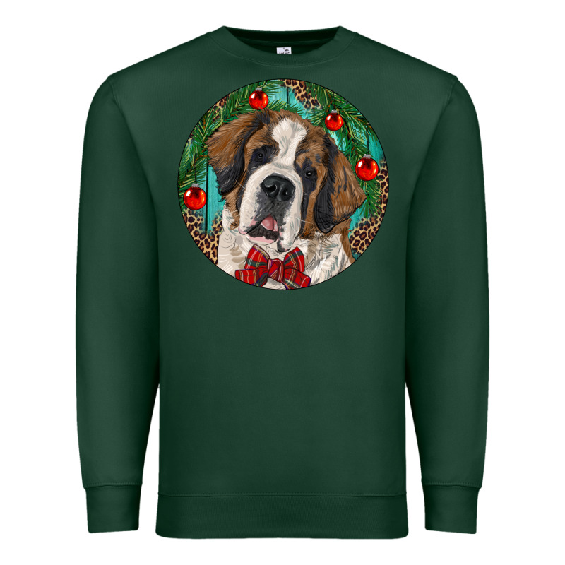 Christmas St. Bernard Premium Sweatshirt by RanaPortraitStore | Teevron