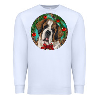 White Christmas St. Bernard Premium Sweatshirt - RanaPortraitStore