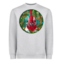Heather Grey Roaster Head Christmas Heavyweight Sweatshirt - RanaPortraitStore