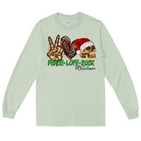 Matcha Peace Love Rock Christmas Long Sleeve Tee - CowhideDigitalArt