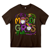 Chocolate Brown it's mardi gras y'all gnomes Heavy Core Tee - OliviaCreatesArt