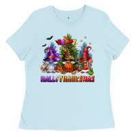 Happy Hallothanksmas Ladies Tee | Teevron