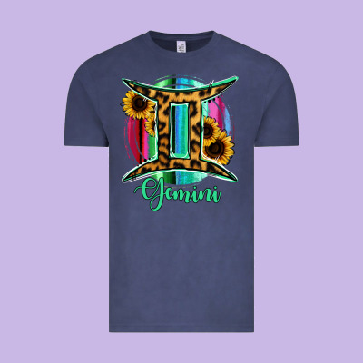 Gemini Vintage Tee Designed By Ranaportraitstore
