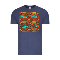 Vintage Denim native american aztec seamless pattern 2 Vintage Tee - BundleAndBundleShop