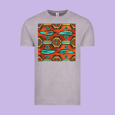 Native American Aztec Seamless Pattern 2 Vintage Tee Designed By Bundleandbundleshop