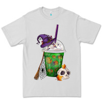 Dove Grey Halloween Spooky Pumpkins Frappe Premium Tee - FaDigitalArtStudio
