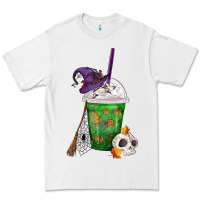 White Halloween Spooky Pumpkins Frappe Premium Tee - FaDigitalArtStudio