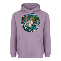 Lavender Bull Skull Christmas Heavyweight Hoodie - RanaPortraitStore