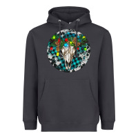 Smoke Bull Skull Christmas Heavyweight Hoodie - RanaPortraitStore