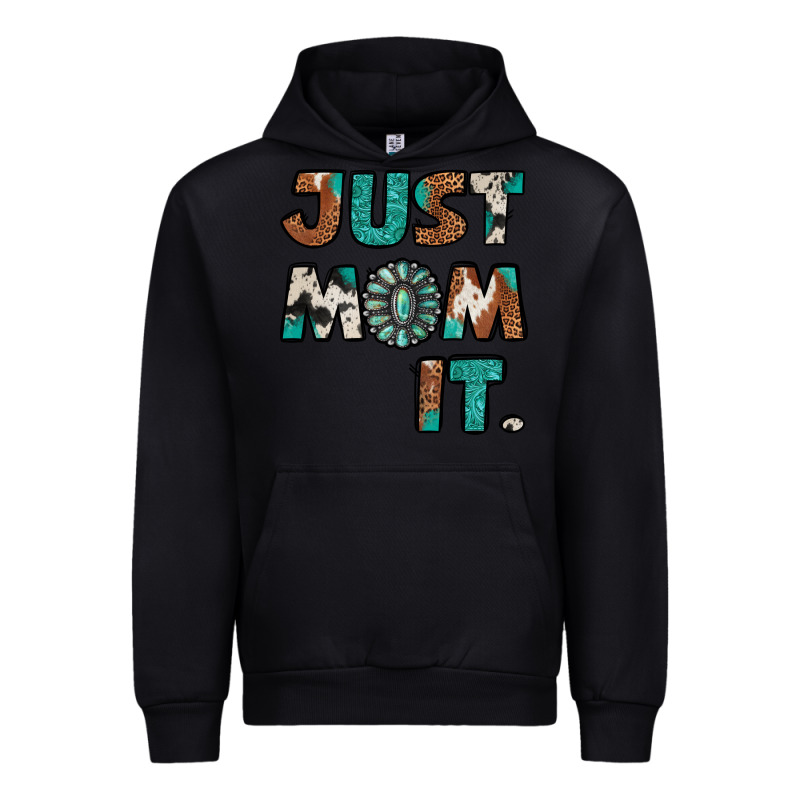 Just Mom It Cowhide Turquoise Urban Hoodie by Jasminsmagicworld | Teevron