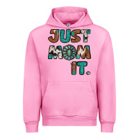 Fuchsia Pink just mom it cowhide turquoise Urban Hoodie - Jasminsmagicworld