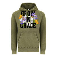 Vintage Olive Grow In Grace Vintage Hoodie - LillyAllenDesigns