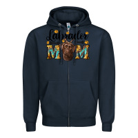 Navy western labrador mom Zipper Hoodie - RanaPortraitStore