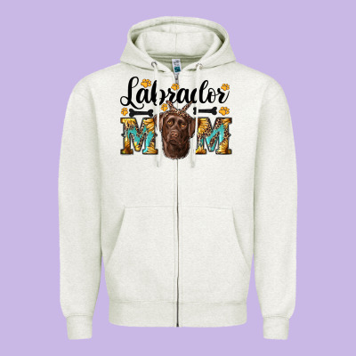 Western Labrador Mom Zipper Hoodie Designed By Ranaportraitstore
