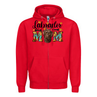 Red western labrador mom Zipper Hoodie - RanaPortraitStore
