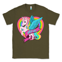 Army Green pride lgbtq unicorn Classic Tee - OliviaCreatesArt