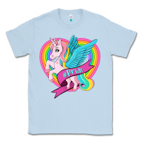 Dusty Blue pride lgbtq unicorn Classic Tee - OliviaCreatesArt