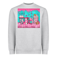 Heather Grey pink christmas coffee Heavyweight Sweatshirt - Jasminsmagicworld