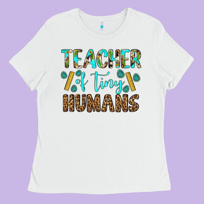 Teacher Of Tiny Humans Ladies Tee Designed By Bundleandbundleshop