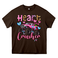 Chocolate Brown heart crusher olivia Heavy Core Tee - OliviaCreatesArt