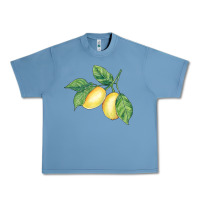 Pebble Blue lemons Urban Heavy Tee - BundleAndBundleShop