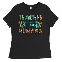 Black teacher of tiny humans Ladies Tee - BundleAndBundleShop